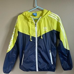 Adidas jacket, shell - new, no tags, ear pods in jacket. Light weight,runs small